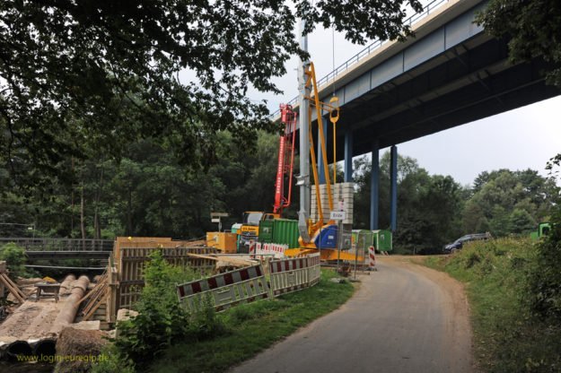 Haarbachtalbrücke - Vorarbeiten zur Brückensanierung